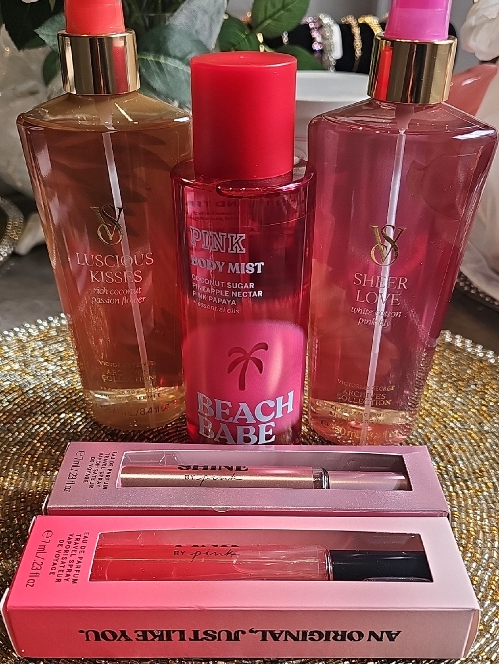 Victoria's Secret Pink Body Mist and Travel Size Perfumes BUNDLE